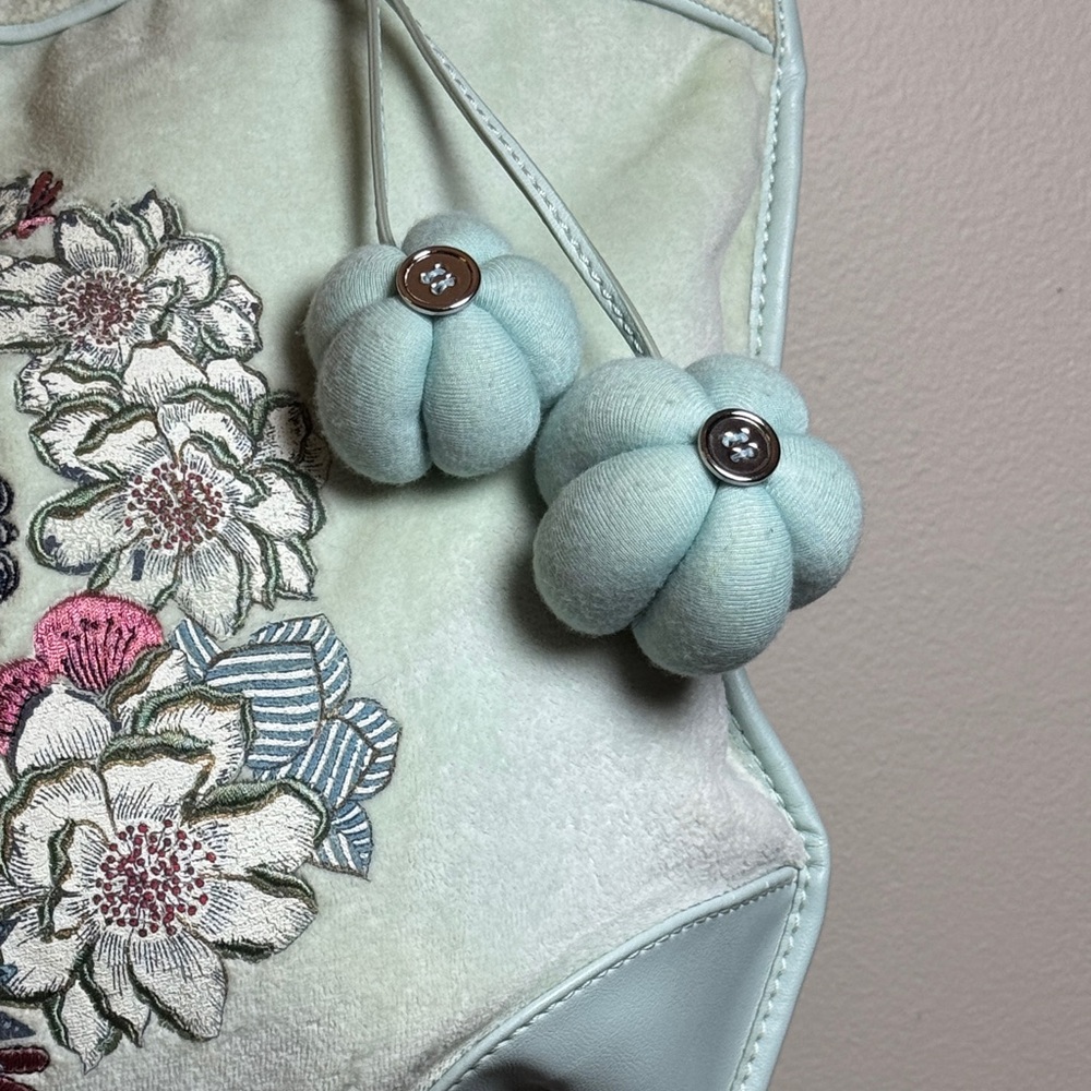 Vintage Juicy Couture Pastel Blue with Floral Embroidery - Picture 3 of 13